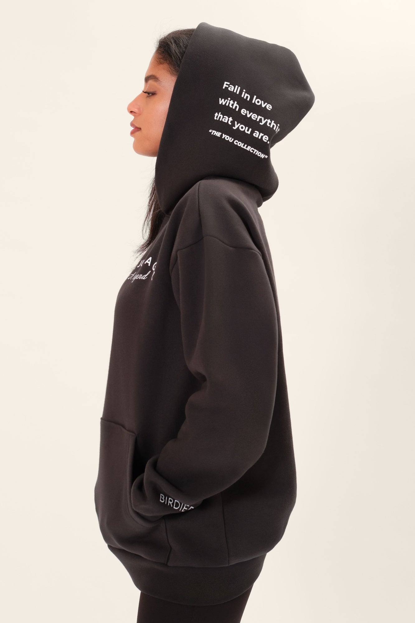Slouchy Hoodie: Not Just A Girl – Birdiebee.com